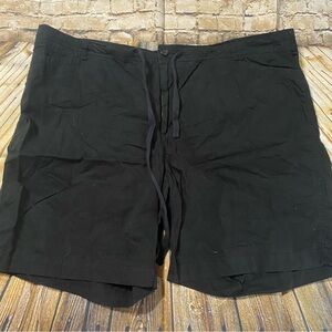 Lauren Ralph Lauren Black Cotton Drawstring Waist Shorts